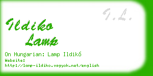 ildiko lamp business card